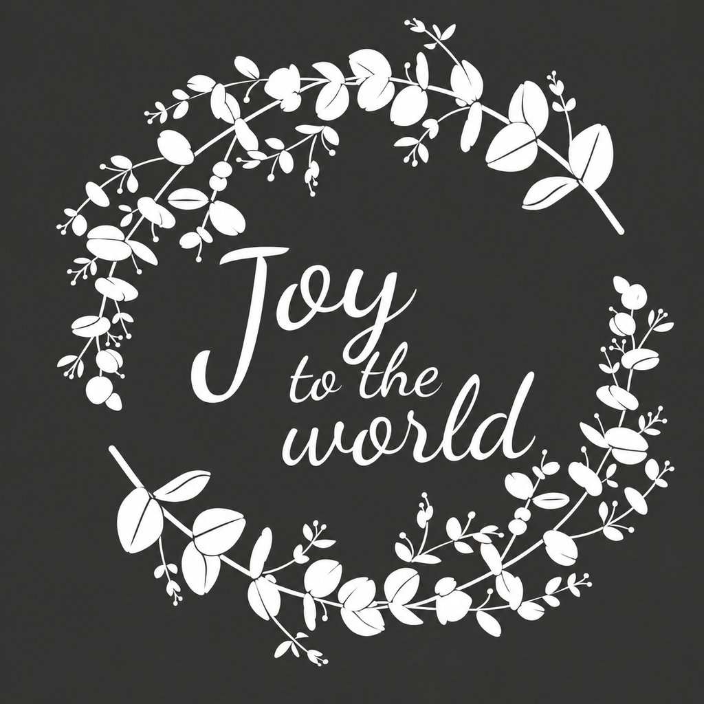 Raamsticker ‘Joy to the world'