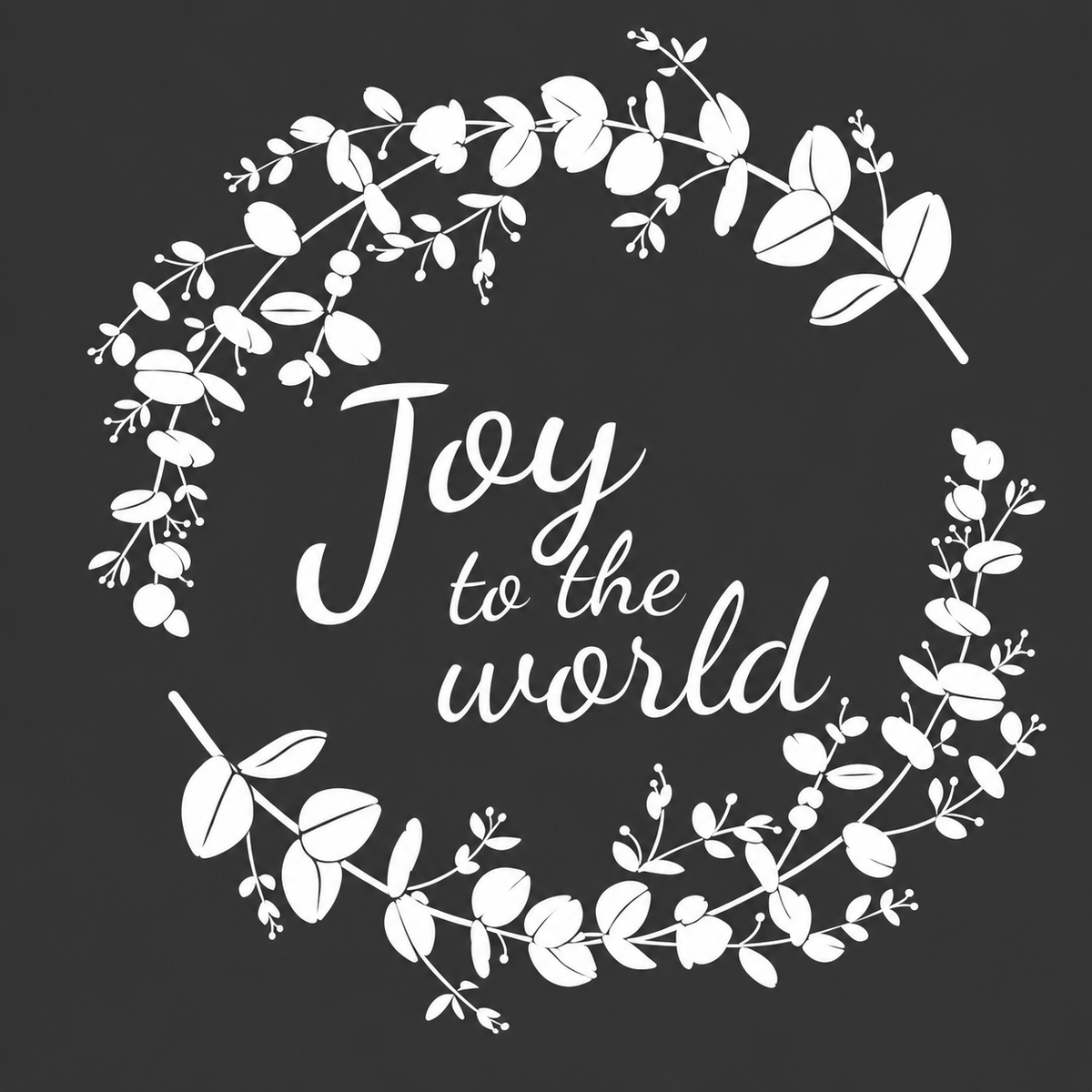 Raamsticker ‘Joy to the world'