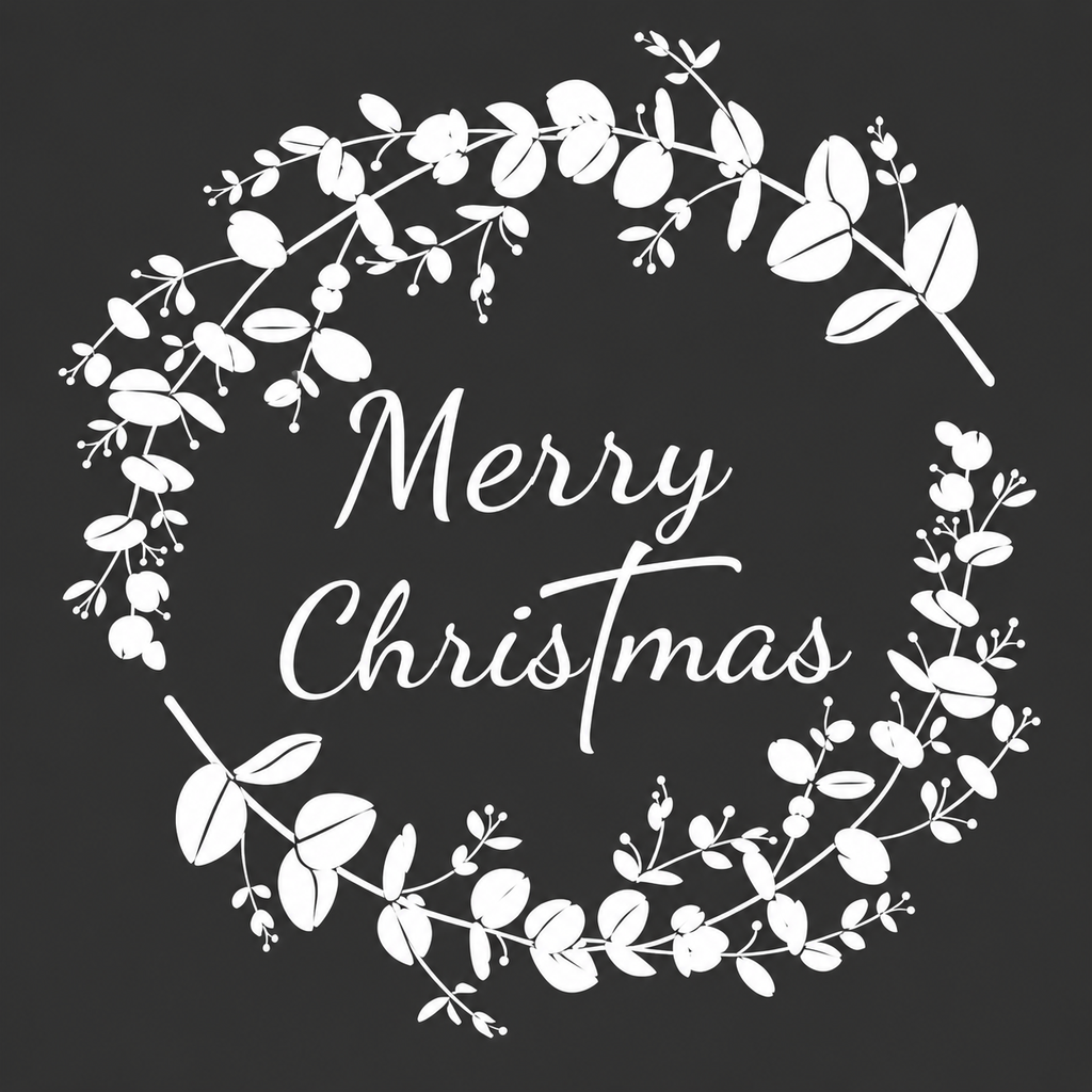 Raamsticker Merry Christmas