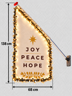 Kioskvlag Joy Peace Hope (licht)