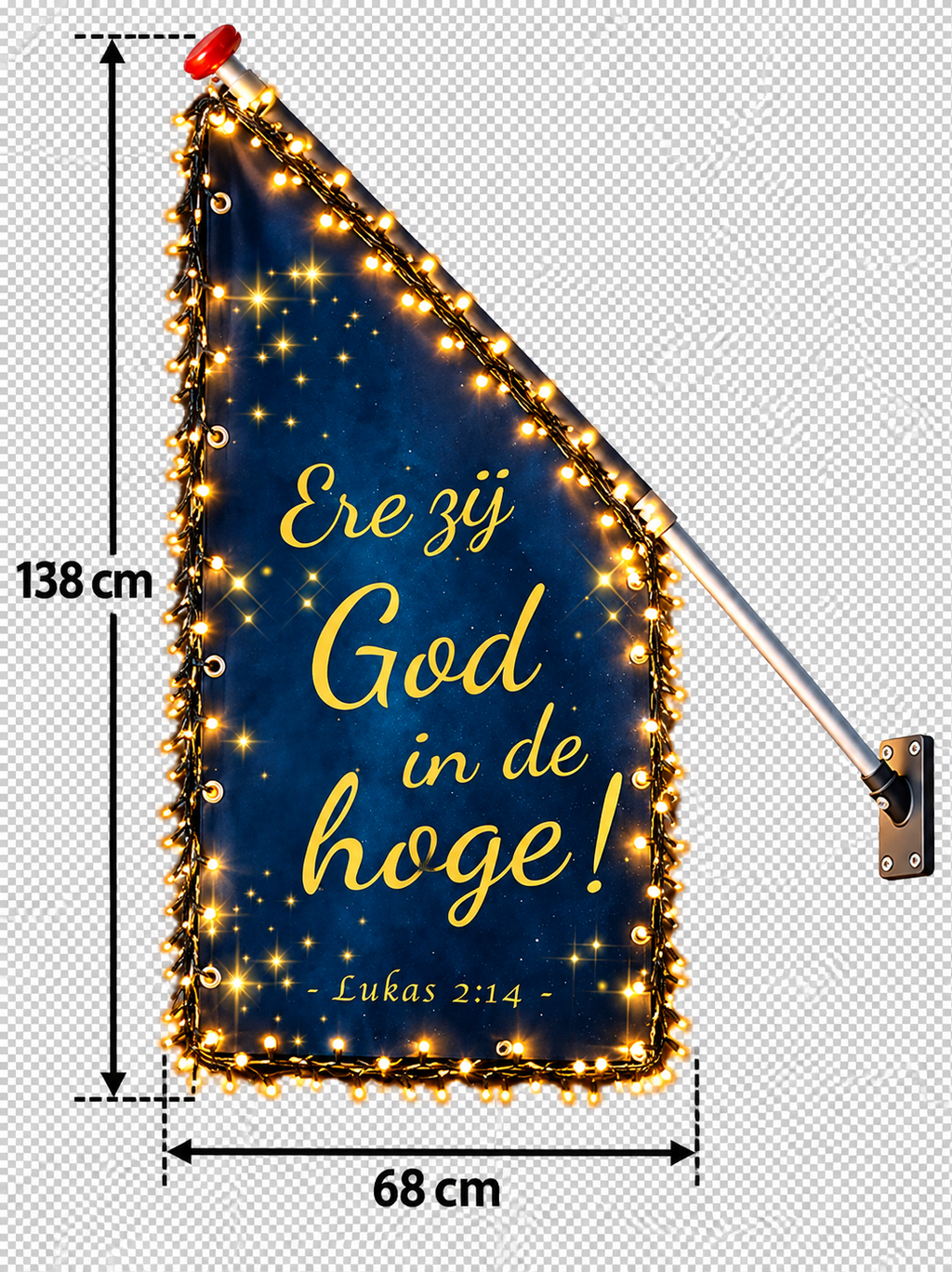 Kioskvlag Ere zij God in de hoge