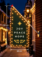 Kioskvlag Joy peace hope (donker)