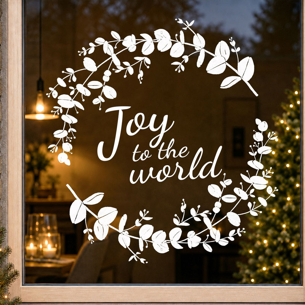 Raamsticker ‘Joy to the world'