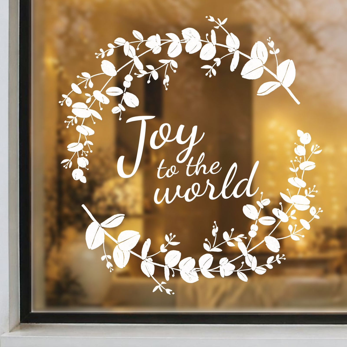 Raamsticker ‘Joy to the world'